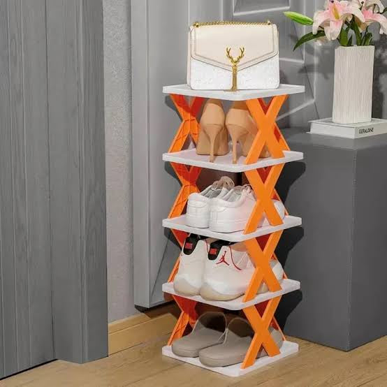 5 Layer X Shape Foldable Shoe Rack