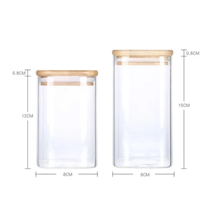 Glass jar 3 pcs set