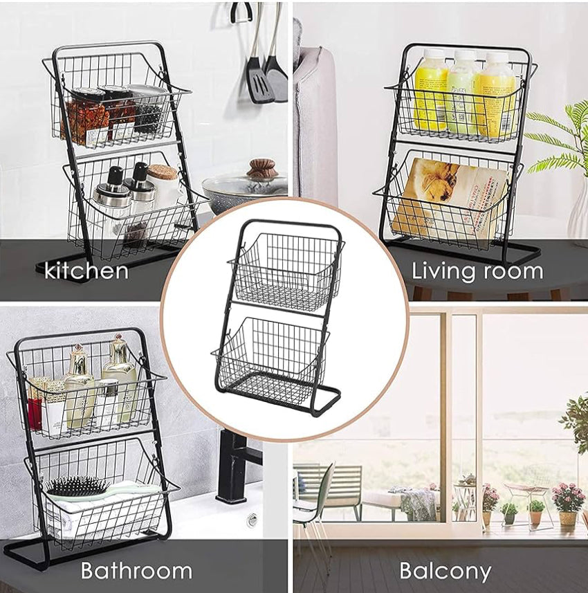 2 Layer Cradle Organizer iron Material