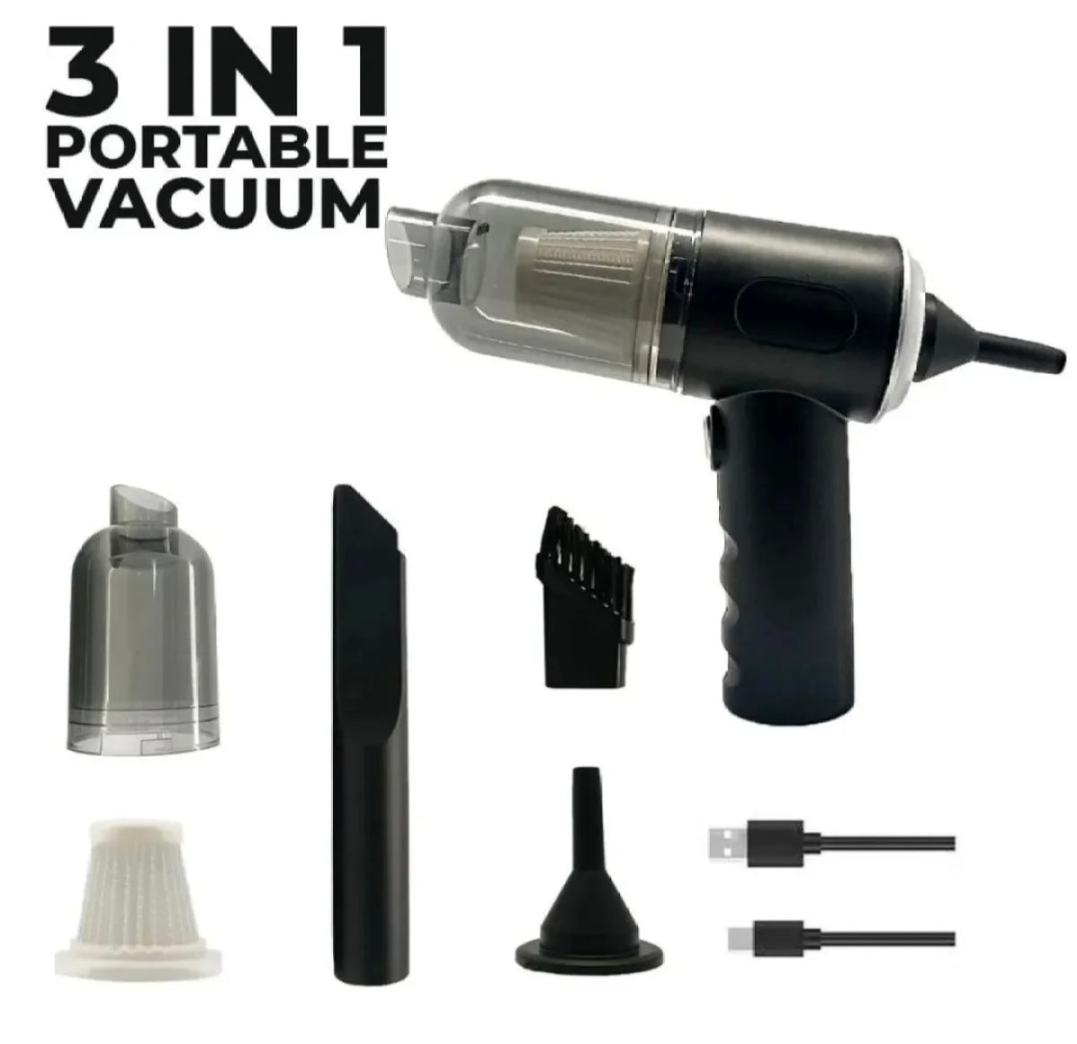 3 in 1 Car vacuum cleaner