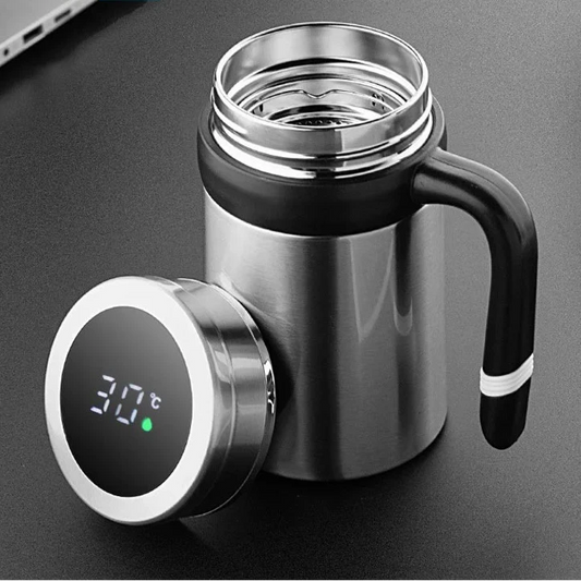 Smart Temperature Display Thermal Cup Tea Infuser with Filter 500ml Portable Thermos Mug Insulated Cups Coffee Thermoses