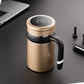 Smart Temperature Display Thermal Cup Tea Infuser with Filter 500ml Portable Thermos Mug Insulated Cups Coffee Thermoses