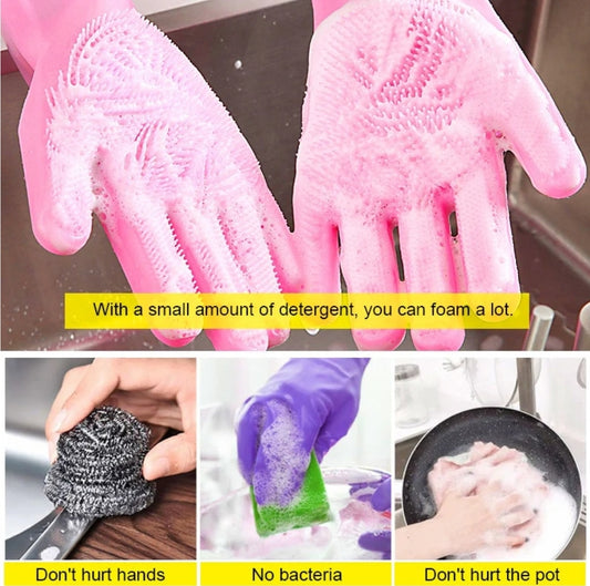 Silicon Dish washing gloves