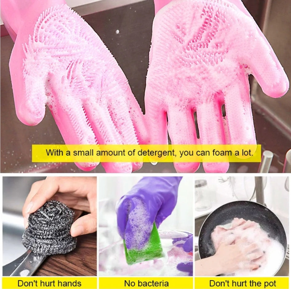 Silicon Dish washing gloves