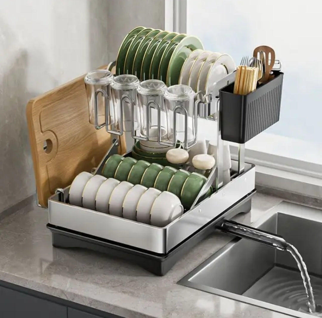 Foldable storage stainless steel rack