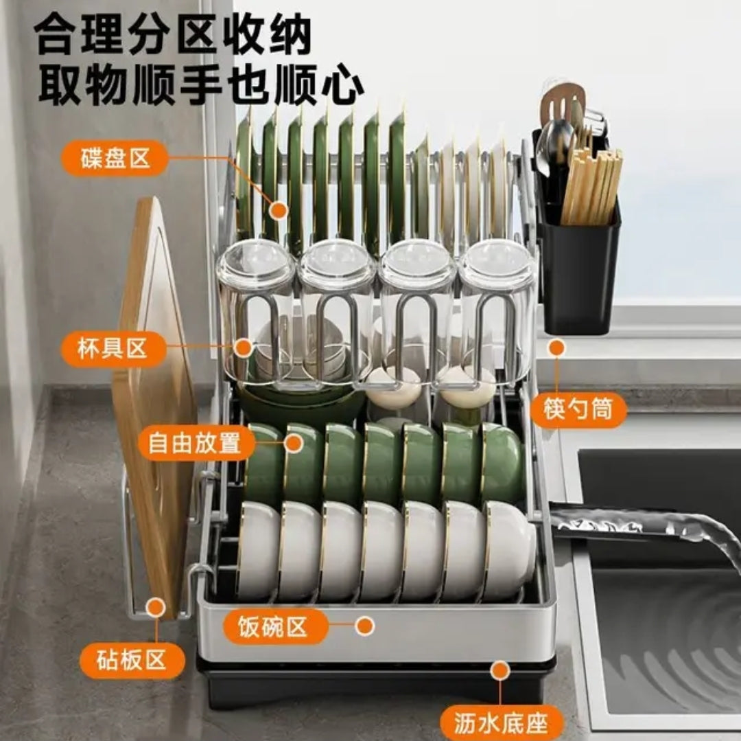 Foldable storage stainless steel rack