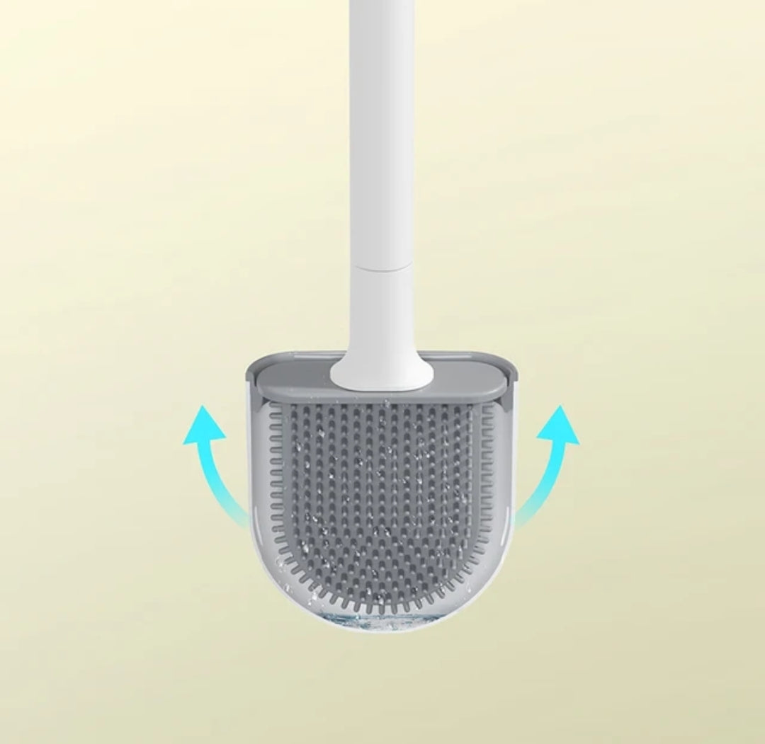 Flexible toilet cleaning brush