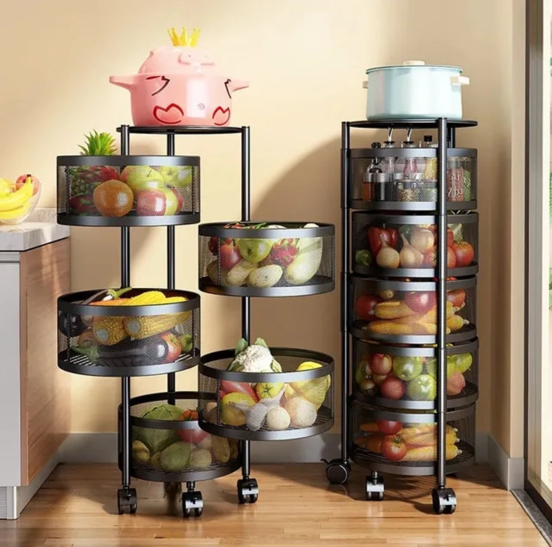 Multilayer Rotating kitchen rack rotate