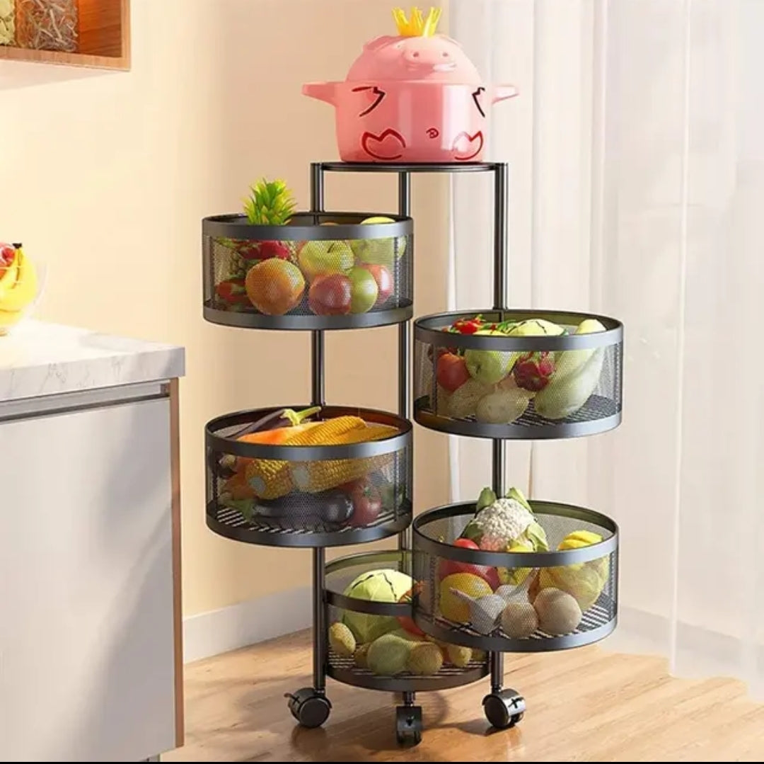 Multilayer Rotating kitchen rack rotate