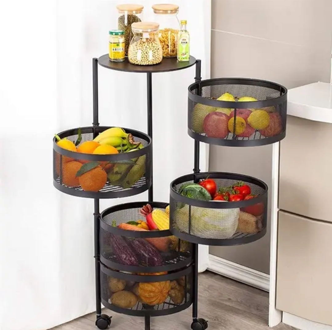 Multilayer Rotating kitchen rack rotate