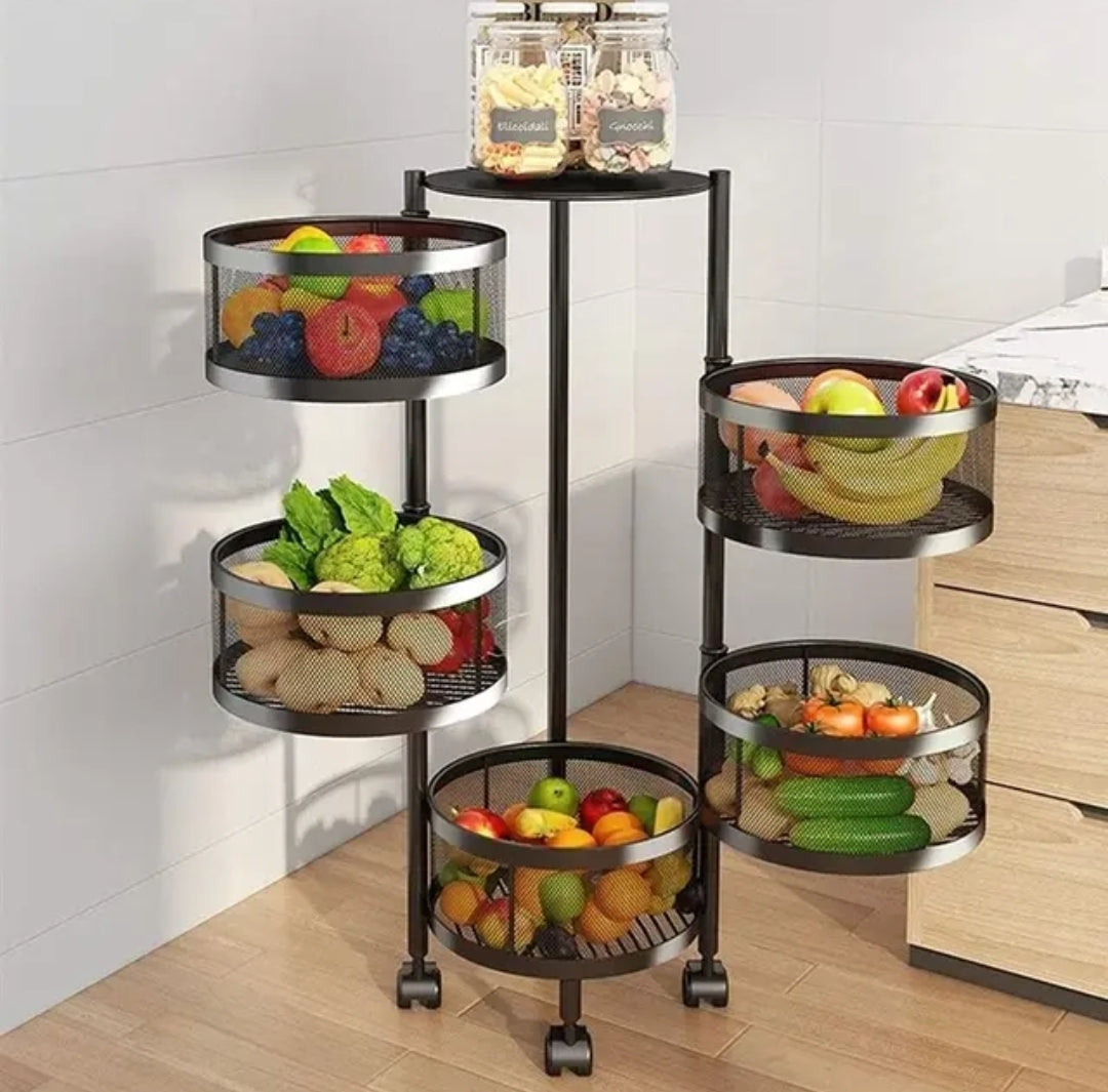 Multilayer Rotating kitchen rack rotate