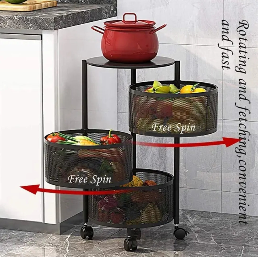 Multilayer Rotating kitchen rack rotate