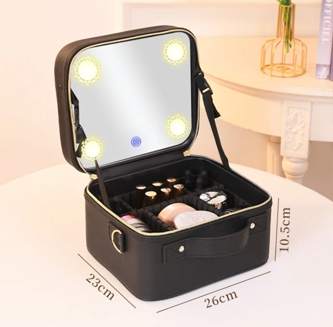 Led cosmetic Bag With Mirror