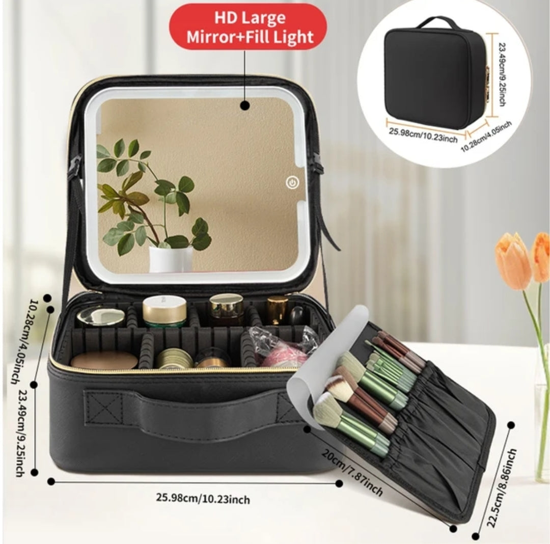 Led cosmetic Bag With Mirror