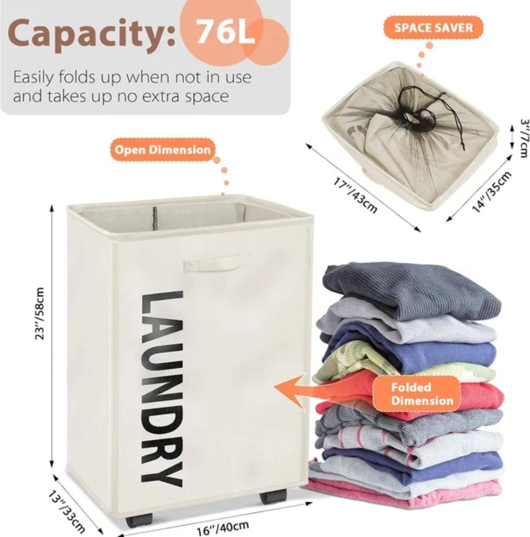 Laundry basket big capacity with wheel