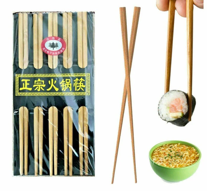 eusable Bamboo Chopsticks Sushi Chinese Oriental Food Chop Sticks