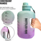 Large Half Gallon Water Bottle/2.2 Litters Motivational Bottles with Time Marker, Leakproof Bpa Free Big Bottle to Remind You Drink More Water, Hydrate in Style