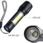 Power Style Zoomable LED Torch Flashlight Waterproof – 4 in 1 adjustable Light