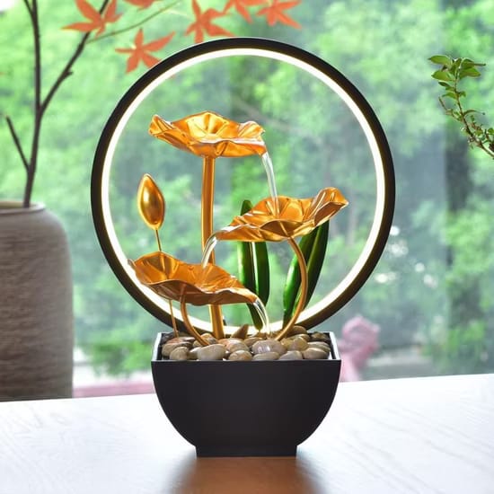 Lotus Leaves Water Fountain (LED)