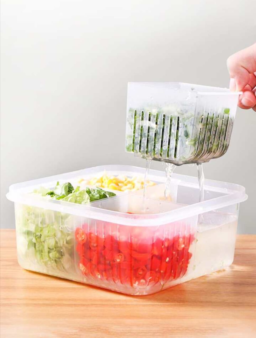 1pc PP Food Storage Box, Minimalist Fresh-keeping Food Storage Box For Kitchen