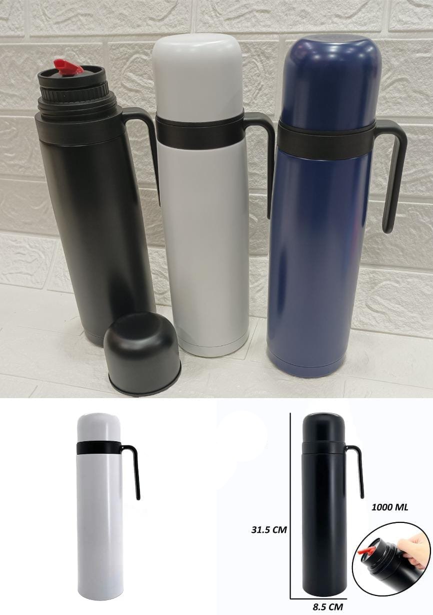 1000ml Insulated Outdoor Gym Vacuum Flask With Handle And Straw