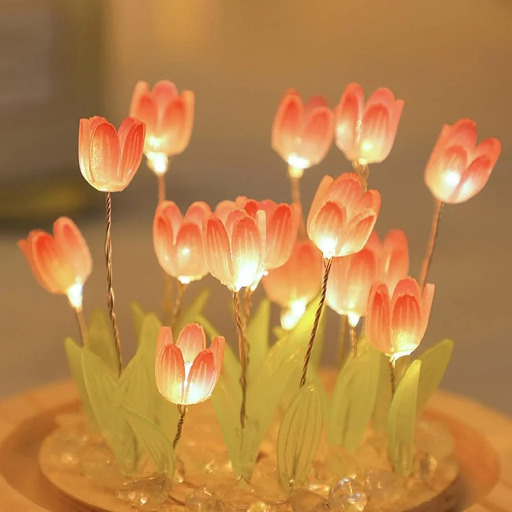 Artificial Flower Tulip Night Lamp, Acrylic