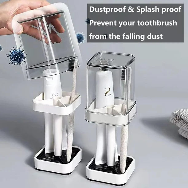 Toothbrush Holder With Rinsing Cup