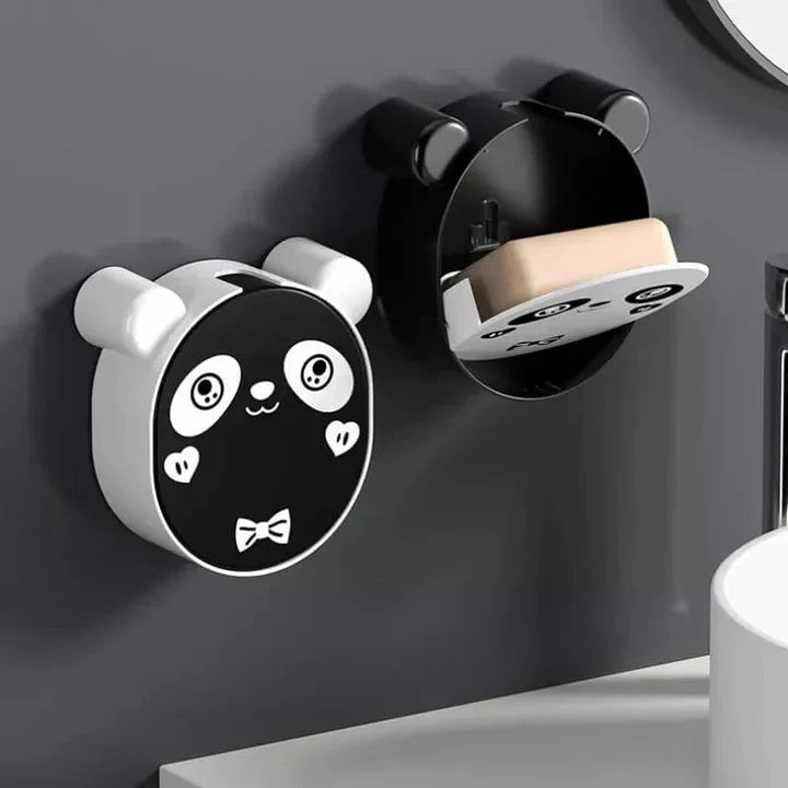 Cute Panda Wall Mounted Soap Box With Lid