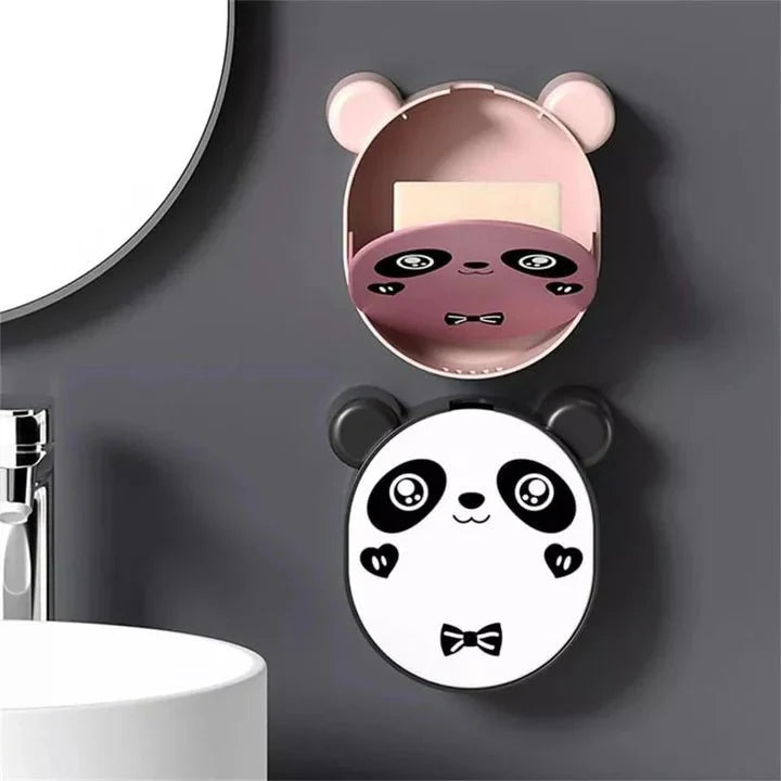 Cute Panda Wall Mounted Soap Box With Lid