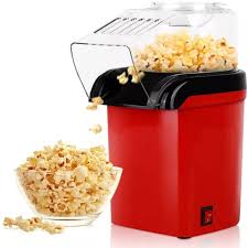 Popcorn Maker, Electric Mini Popcorn Machine Oil-Free, Small Fast Popper with Measuring Cup and Removable Cover