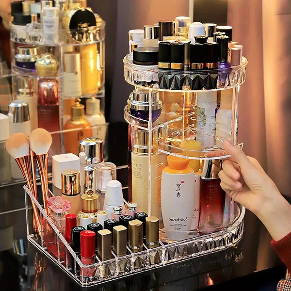 2in1 360° Rotating Cosmetic Organizer