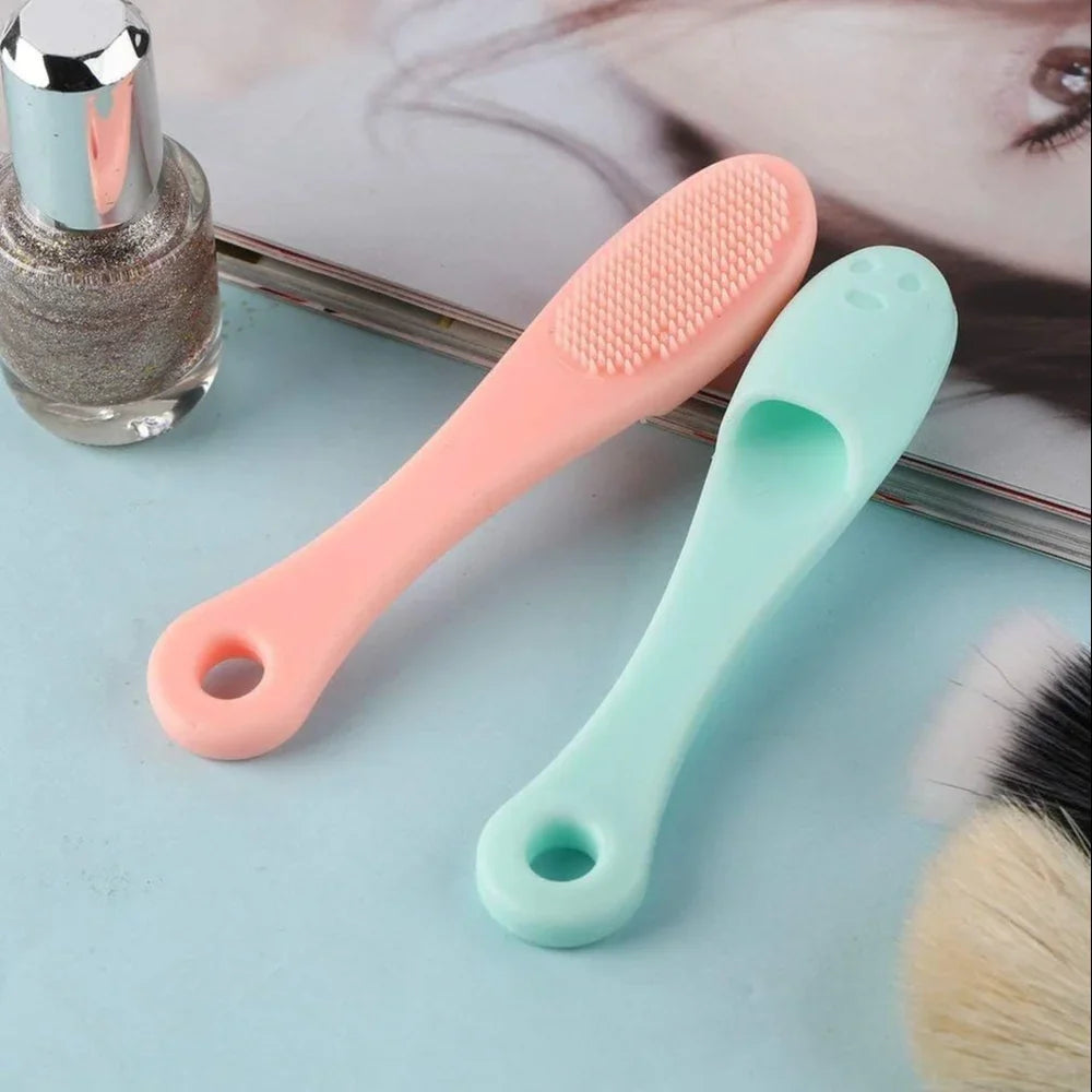 Silicone Nose Cleaning Brush Soft Bristle Facial Cleansing Brush With Finger Glove For Blackhead Removal