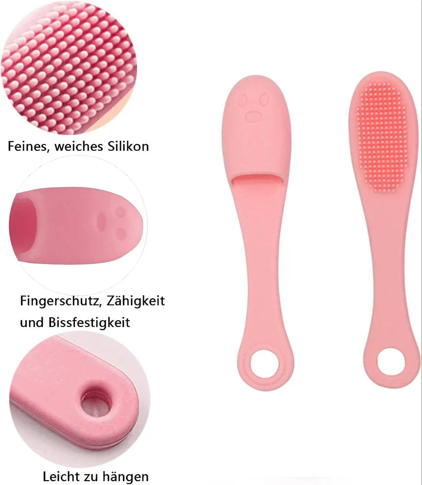 Silicone Nose Cleaning Brush Soft Bristle Facial Cleansing Brush With Finger Glove For Blackhead Removal