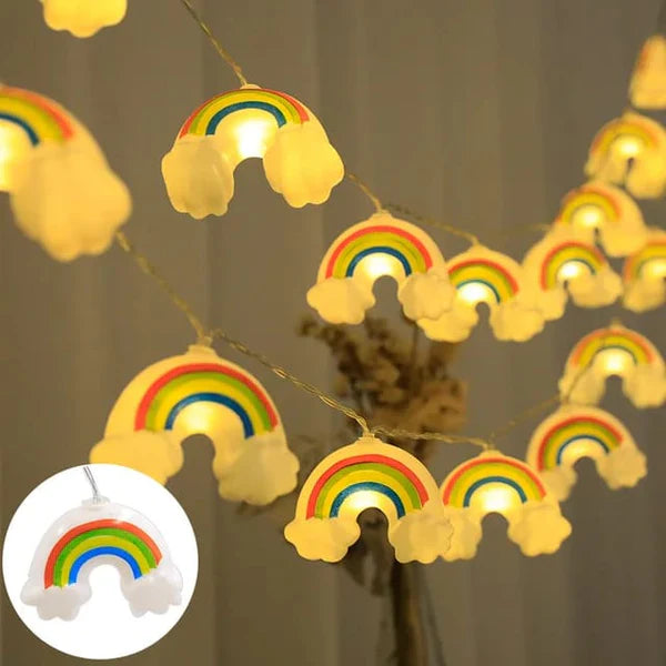 LED String Rainbow Cloud Light - Cell Operated