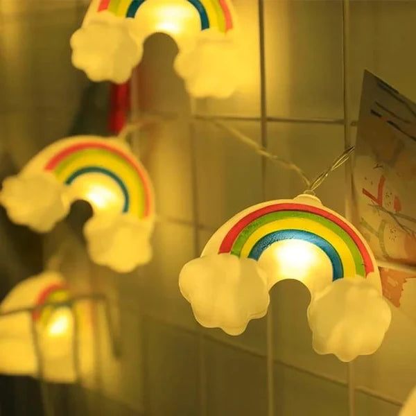 LED String Rainbow Cloud Light - Cell Operated