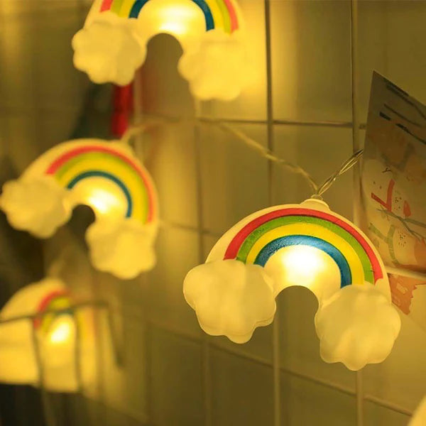 LED String Rainbow Cloud Light - Cell Operated