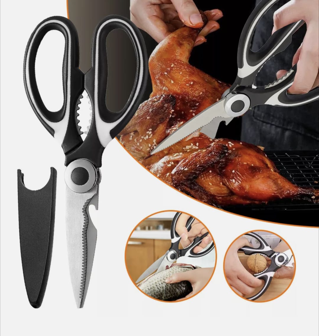 Stainless Steel Kitchen Shears Heavy Duty Scissors for Meat Fish Chicken Bone US