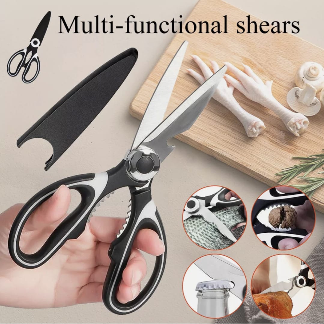 Stainless Steel Kitchen Shears Heavy Duty Scissors for Meat Fish Chicken Bone US