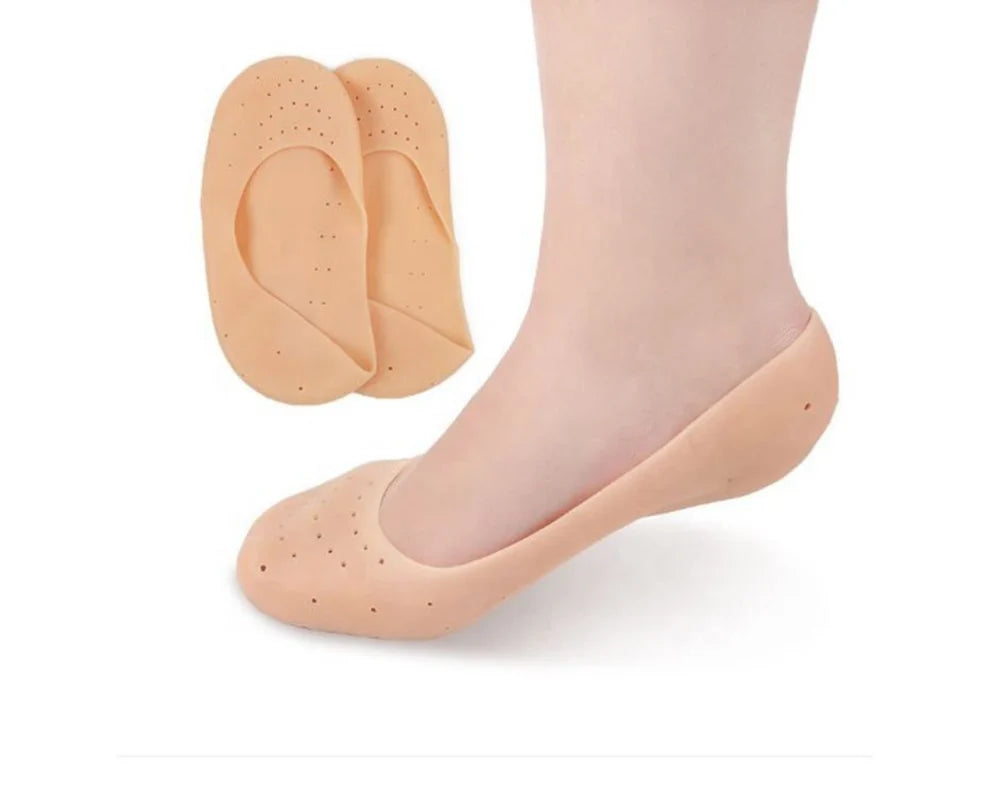 1 Pair Moisturizing Full Silicone GEL Sock Slippers Prevent Foot Heel Crack Shoe Remove Feet Calluses Heal Rift Whitening Skin Boat Socks